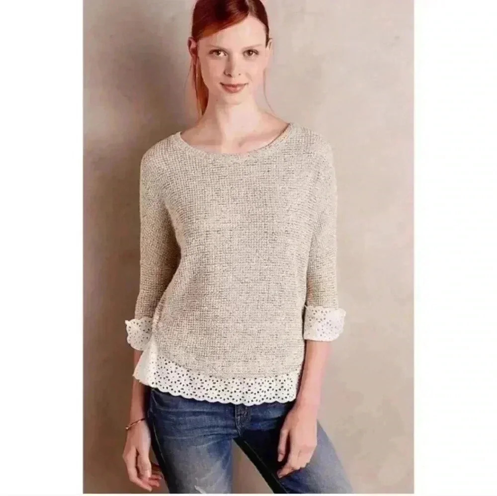 Anthropologie Saturday Sunday Nolina Boxy Pullover Sweater Size L‎
